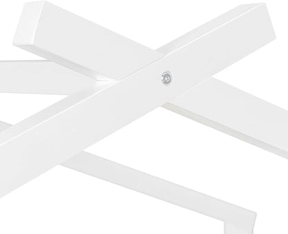 Harper & Bright Designs Twin House Bed for Kids, Wood Platform Bed with Trundle, Montessori Bed with Roof, Playhouse Trundle Beds for Kids,Teens, Bedroom, White