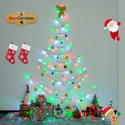 66ft 200 LED Red White and Green Christmas Lights Plug in (66 Foot)