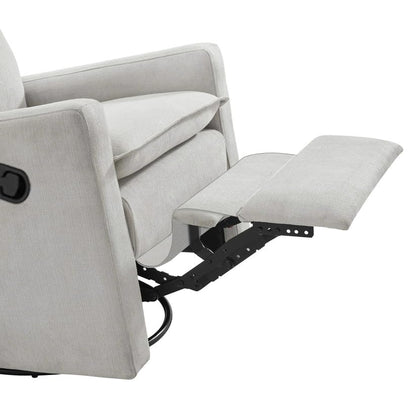 Uptown Upholstered Glider Recliner Rocking Chair 360° Swivel for Nursery and Living Room