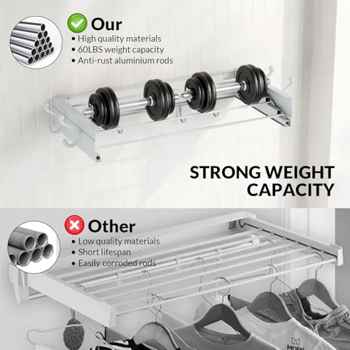 Wall Mounted Foldable Clothes Drying Rack