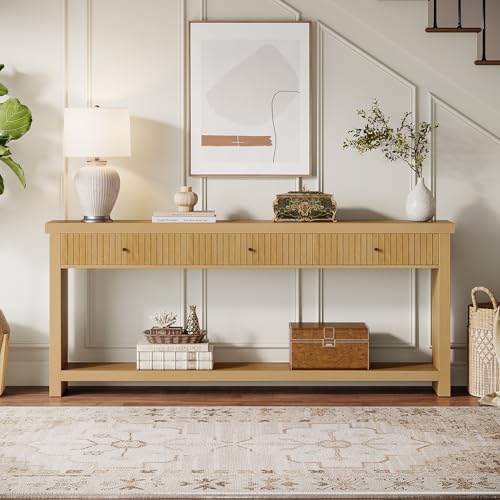 70.9 inch Console Table with 3 Drawers