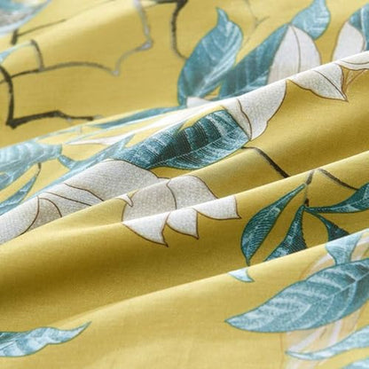 Vintage Garden Floral Comforter Set Twin XL Vibrant Color Birds Flower Pattern Comforter Fluffy Soft Microfiber Boho Floral Bedding Comforter with 2 Pillowcases Cottage Botanical Comforter Set