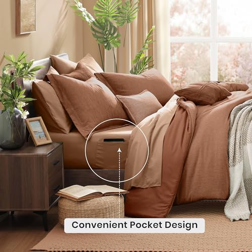 Super King Plus Comforter Set 7 Pieces Autumn Leaf Bed in a Bag