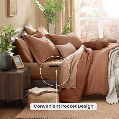 Super King Plus Comforter Set 7 Pieces Autumn Leaf Bed in a Bag