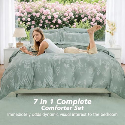 Queen Comforter Set 7 Pieces