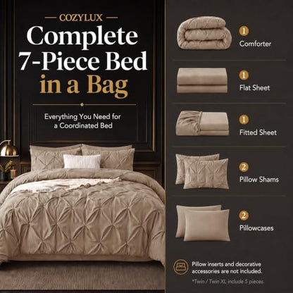Queen Comforter Set Khaki