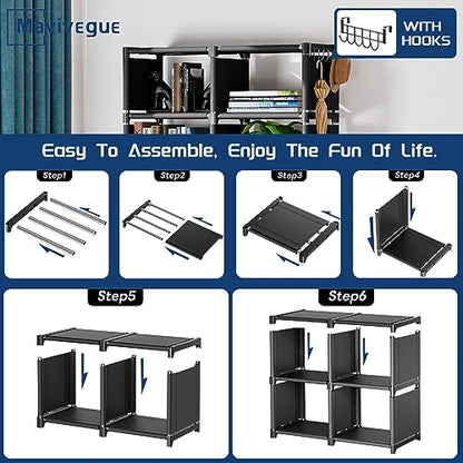 Black Book Shelf 10 Cube Storage Organizer Bookcases Closet (10 Count)