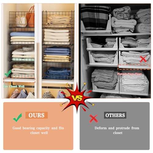 8 Tier Stackable Closet Organizers and Storage Shelves