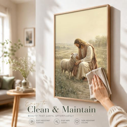 KAlRNE Vintage Jesus Christian Decor God Scripture Wall Art Set (3 Count)