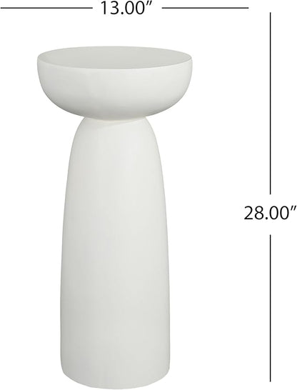 Decorative Roman Column Pedestal Column Plant Stand, Vintage European Style Classical Garden Pillar, Indoor Outdoor Decor, Pedestal Columns Plants Standing for Entryway Garden Yard Home (White/28''H)