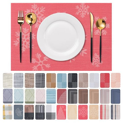 Placemats Set of 6 Washable Indoor (6 Count)