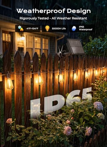58FT Solar String Lights Outdoor