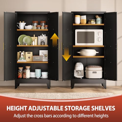 61" H Kitchen Storage Cabinet with Doors