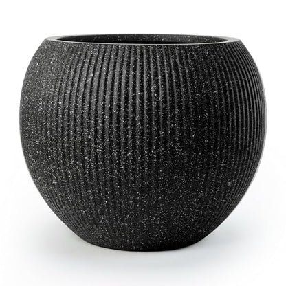 Premium Mt Sherman Fiberstone Sphere Planter for Indoor Outdoor Use
