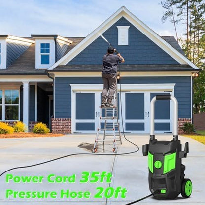 Pressure Washer -4800PSI Power Washer with Foam Cannon, High Pressure Cleaning Machine with 4 Connect Nozzles for Cars/Patio/Driveways/Home Cleaning