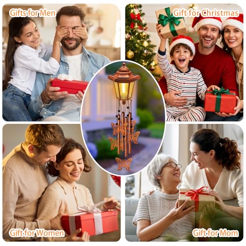 Large Solar Butterfly Wind Chimes