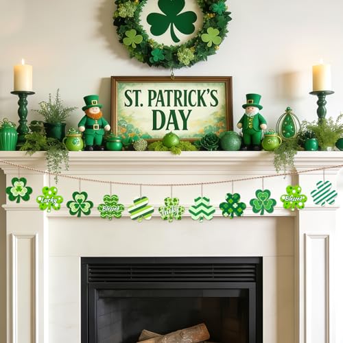 36PCS Wooden Shamrock Ornaments to Paint St. Patrick's Day Decorations (36 Count)