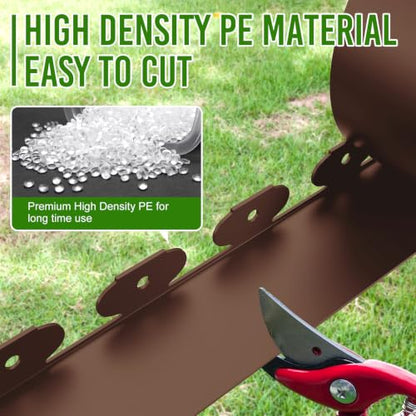 Landscape Edging 4 Inch Tall 100FT with 110Pcs Metal Spikes