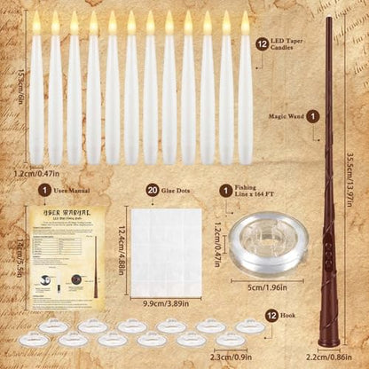 Floating Candles with Magic Wand Remote