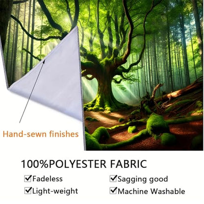 Nature Tapestry Forest Tree Sea Cave Wall Hanging