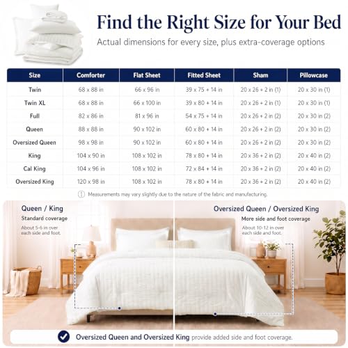 Oversized King Comforter Set 120x98 in