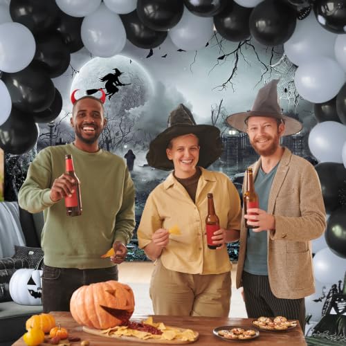 10x8ft Gray Halloween Backdrop Spooky Photography Background
