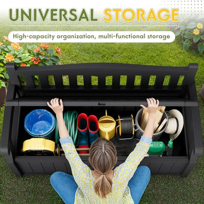 80 Gallon Outdoor Storage Bench Deck Box
