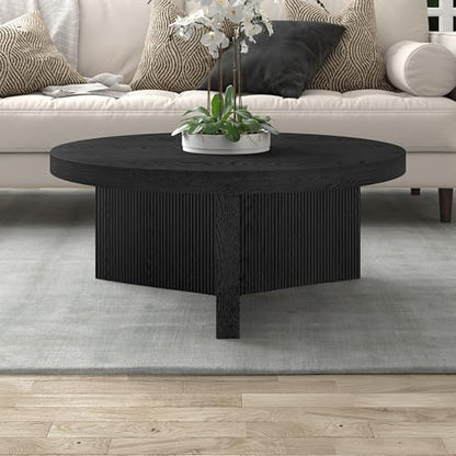 36" Scandinavian Fluted Coffee Table