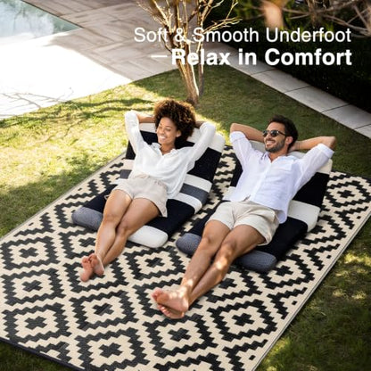 Outdoor Rug 8x10 ft Waterproof Reversible Mat