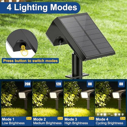 Solar Spot Lights Outdoor Waterproof IP65 (8 Count)