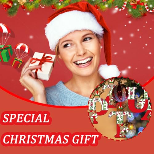 14 Pcs Christmas Ornaments Cute 2D Acrylic Merry Christmas Alphabet Christmas Decorations for Tree with Elk Hat Design Hanging Ornaments DIY Decor for Home Winter Party Holiday