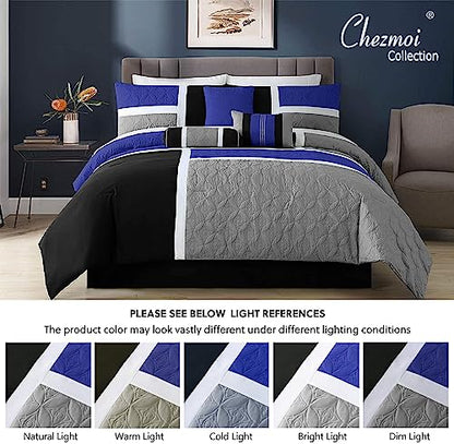 Upland 7 Piece Quilted Patchwork Comforter Set