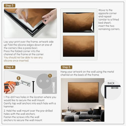 46"x72" Extra Large Framed Wall Art Warm Earth Tones Abstract Landscape Illustration for Home Living Room Bedroom Decor