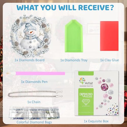 Snowman Diamond Art Hanging Kits for Adult