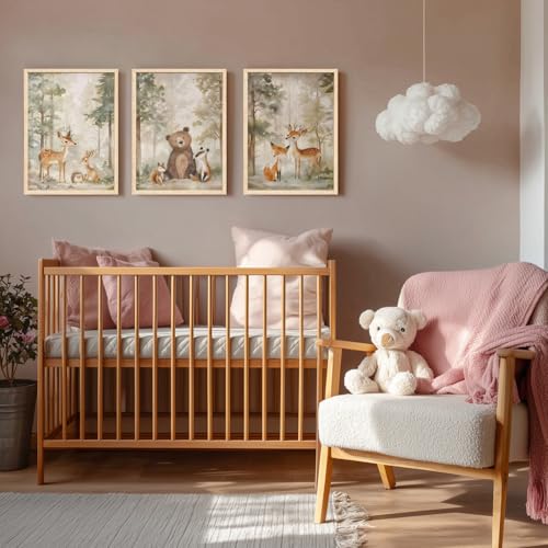 Woodland Animals Wall Art Set of 3 (3 Count)