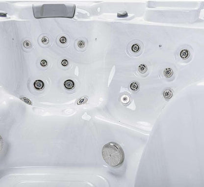 Bueno Spa Chicago 7 - Person 54 Jets Acrylic Standard Hot Tub with New Arctic Max Insulation, Ozonator, LED Lights, and Cover