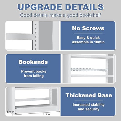 Metal Bookshelf (5 Count)