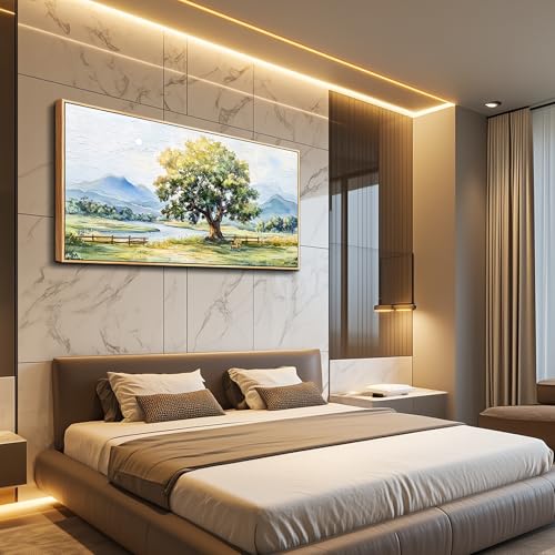 Farmhouse Wall Art For Dining Room Canvas Wall Decor For Bedroom Office Green Tree Ink