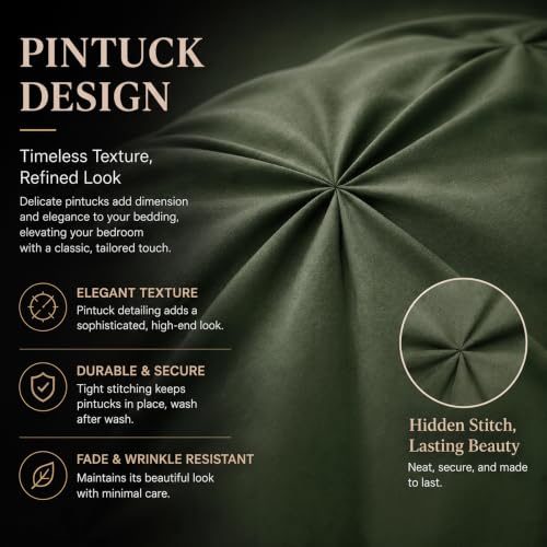 Queen Comforter Set Olive Green (7 Count)