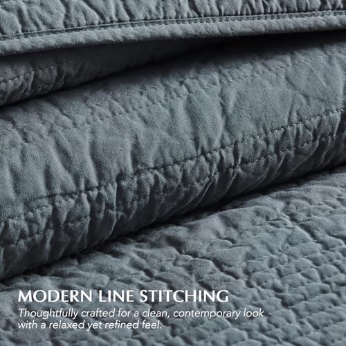 HOME 100% Cotton Modern Lines Quilt Set Queen Size