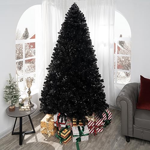 7.5ft Black Christmas Tree with Lights