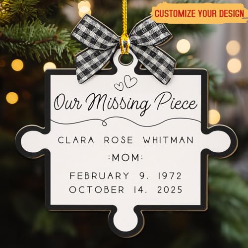 Personalized Our Missing Piece Christmas Ornament