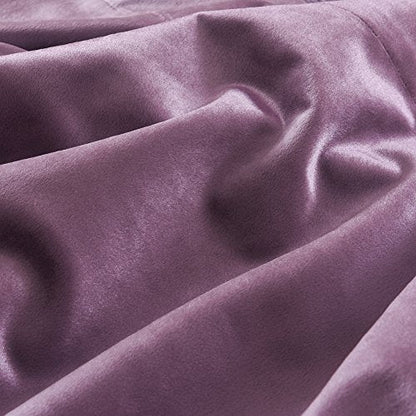 Super Soft Luxury Velvet Lavender Flannel Blackout Curtains Panel Drapes Grommet 52Wx108L inch Purplish Pink