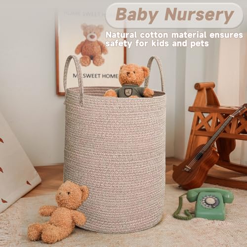 60L Cotton Rope Laundry Basket Hamper