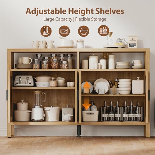 Rattan Buffet Cabinet with Storage