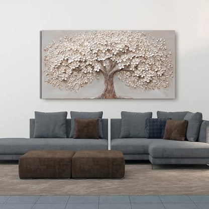 Canvas Wall Art Decor Prints Botanical Wall Art Pictures for Living Room Modern Large Tree of Life Wall Art Prints Artwork for Walls Bedroom Office Decor 24" X 48"Printed Decorative Painting