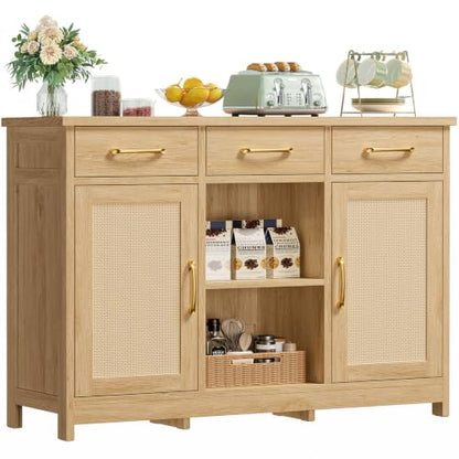 Coffee Bar Cabinet with 3 Drawers