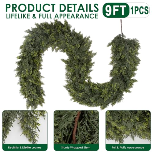 9FT Artificial Cedar Garlands