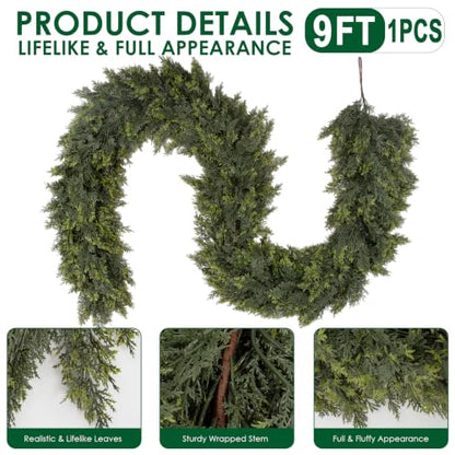 9FT Artificial Cedar Garlands