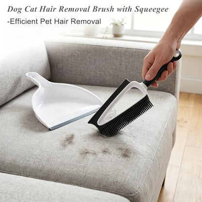 Pet Hair Removal Brush with Mini Dustpan